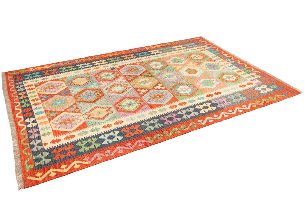 Afghanischer Kelim – 292 × 200 cm – handgewebt aus Schurwolle