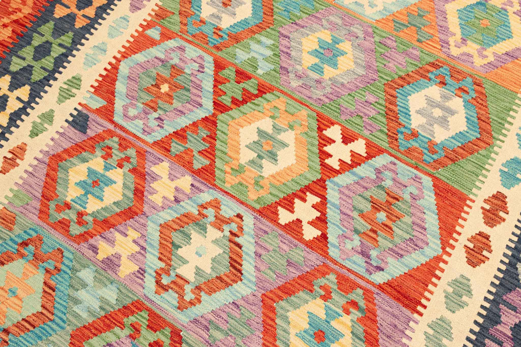 Afghanischer Kelim – 292 × 200 cm – handgewebt aus Schurwolle