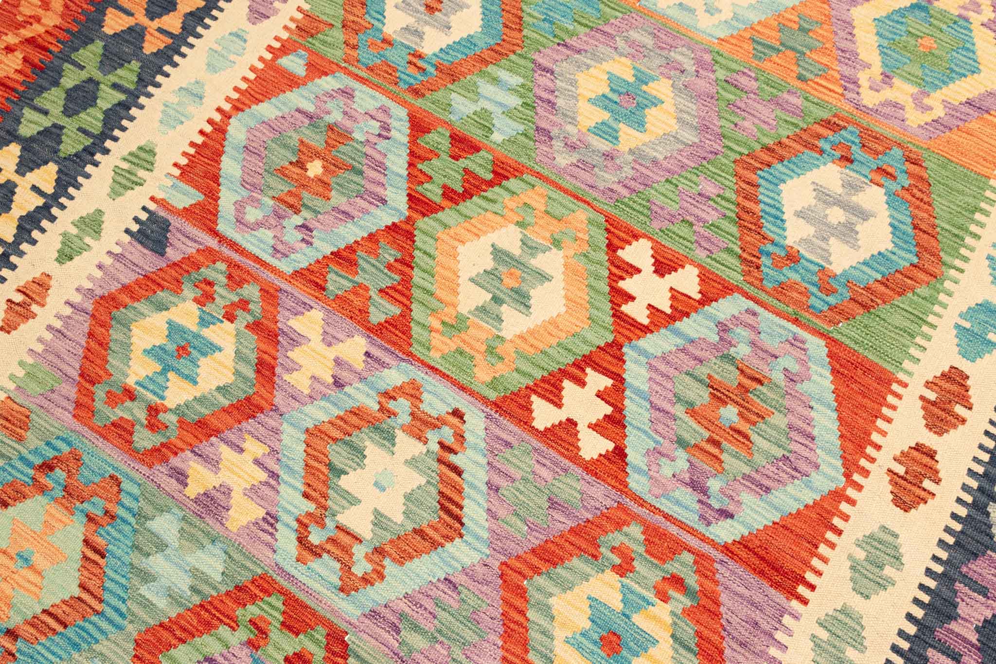 Afghanischer Kelim – 292 × 200 cm – handgewebt aus Schurwolle