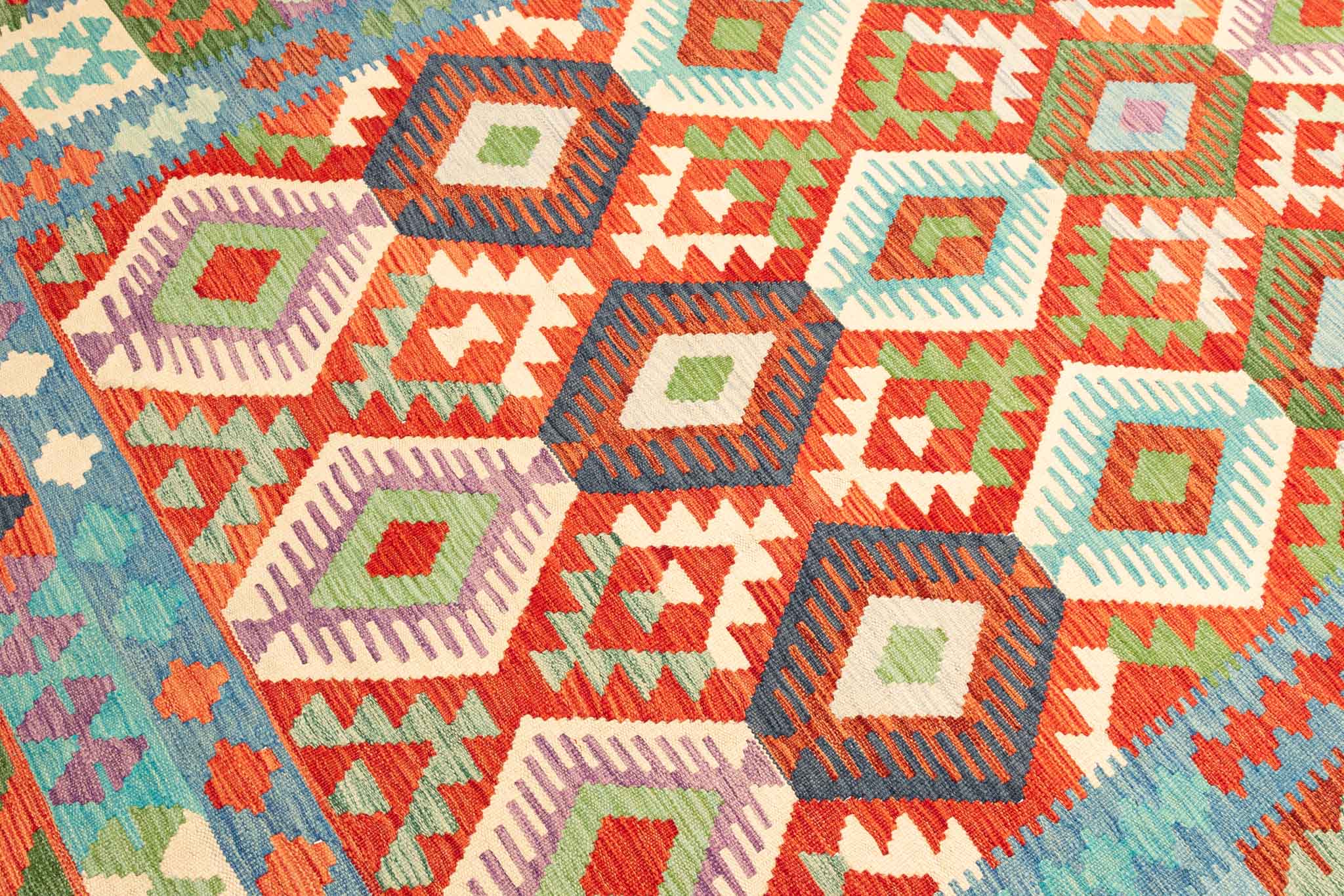 Afghanischer Kelim – 299 × 204 cm – handgewebt aus Schurwolle