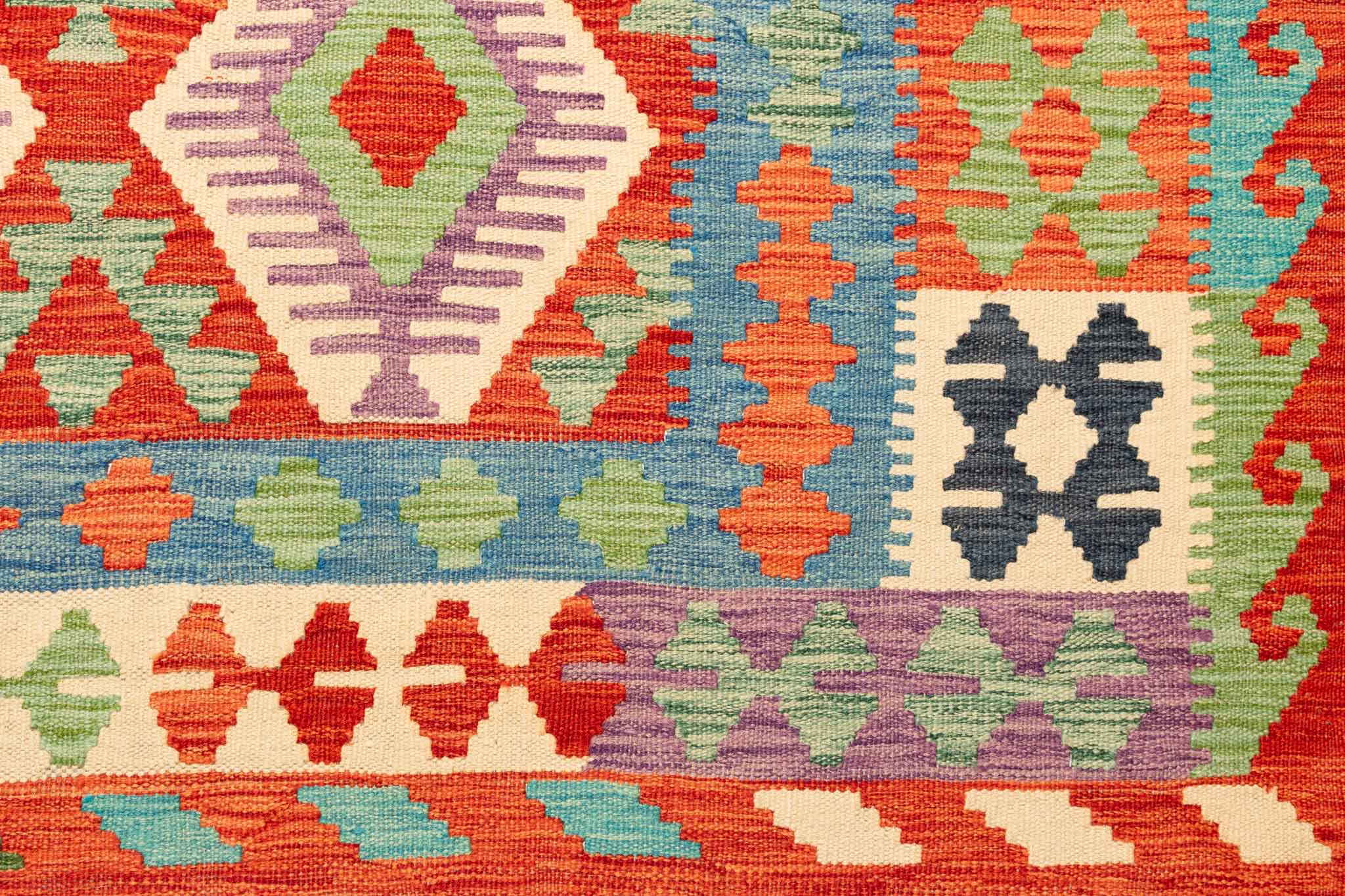 Afghanischer Kelim – 299 × 204 cm – handgewebt aus Schurwolle