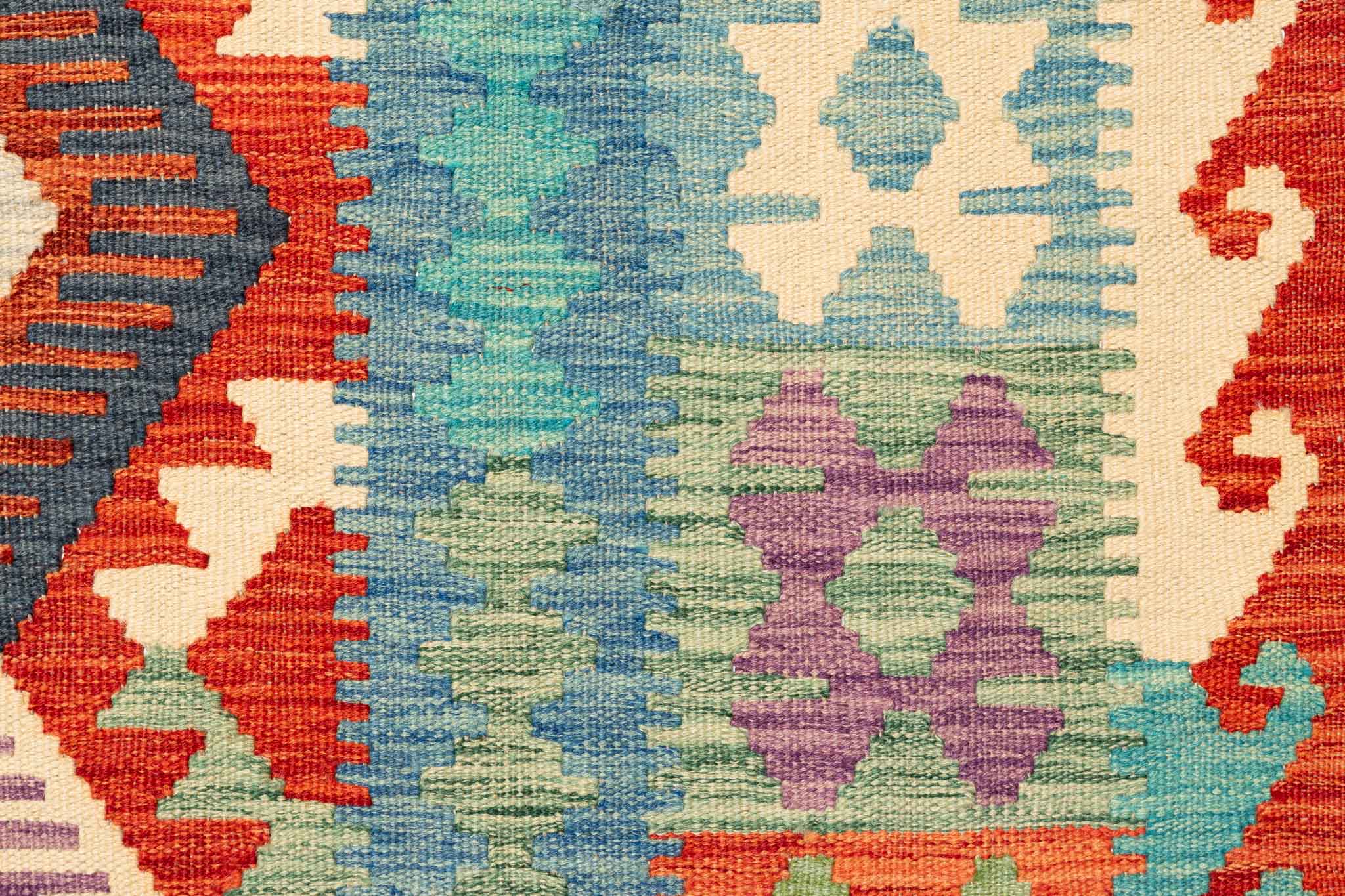 Afghanischer Kelim – 299 × 204 cm – handgewebt aus Schurwolle