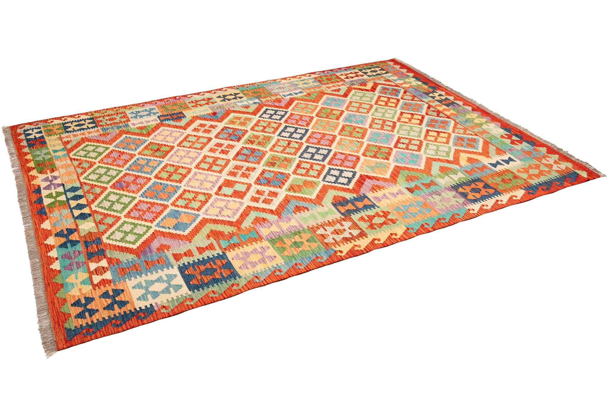 Afghanischer Kelim – 292 × 200 cm – handgewebt aus Schurwolle