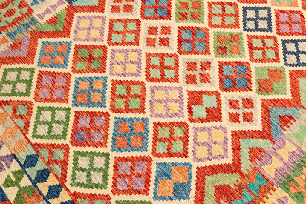 Afghanischer Kelim – 292 × 200 cm – handgewebt aus Schurwolle
