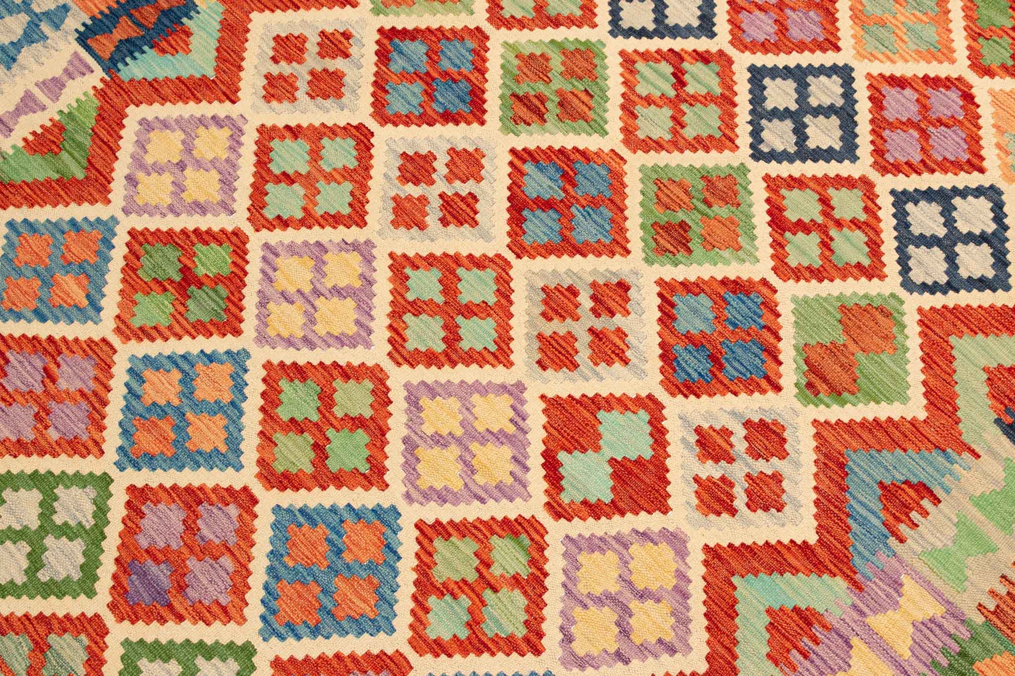 Afghanischer Kelim – 292 × 200 cm – handgewebt aus Schurwolle