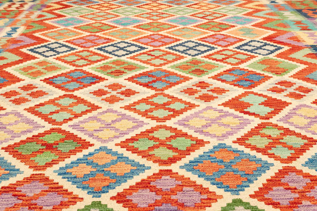 Afghanischer Kelim – 292 × 200 cm – handgewebt aus Schurwolle
