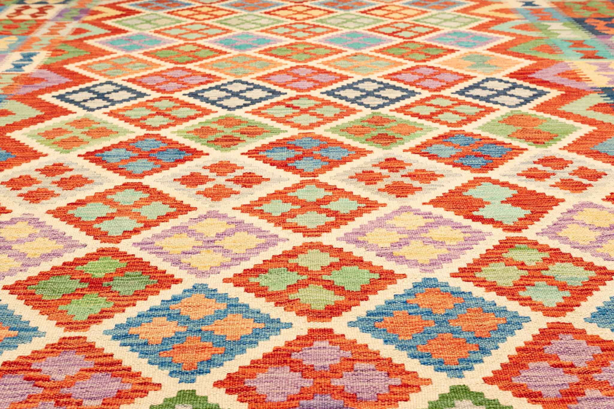 Afghanischer Kelim – 292 × 200 cm – handgewebt aus Schurwolle
