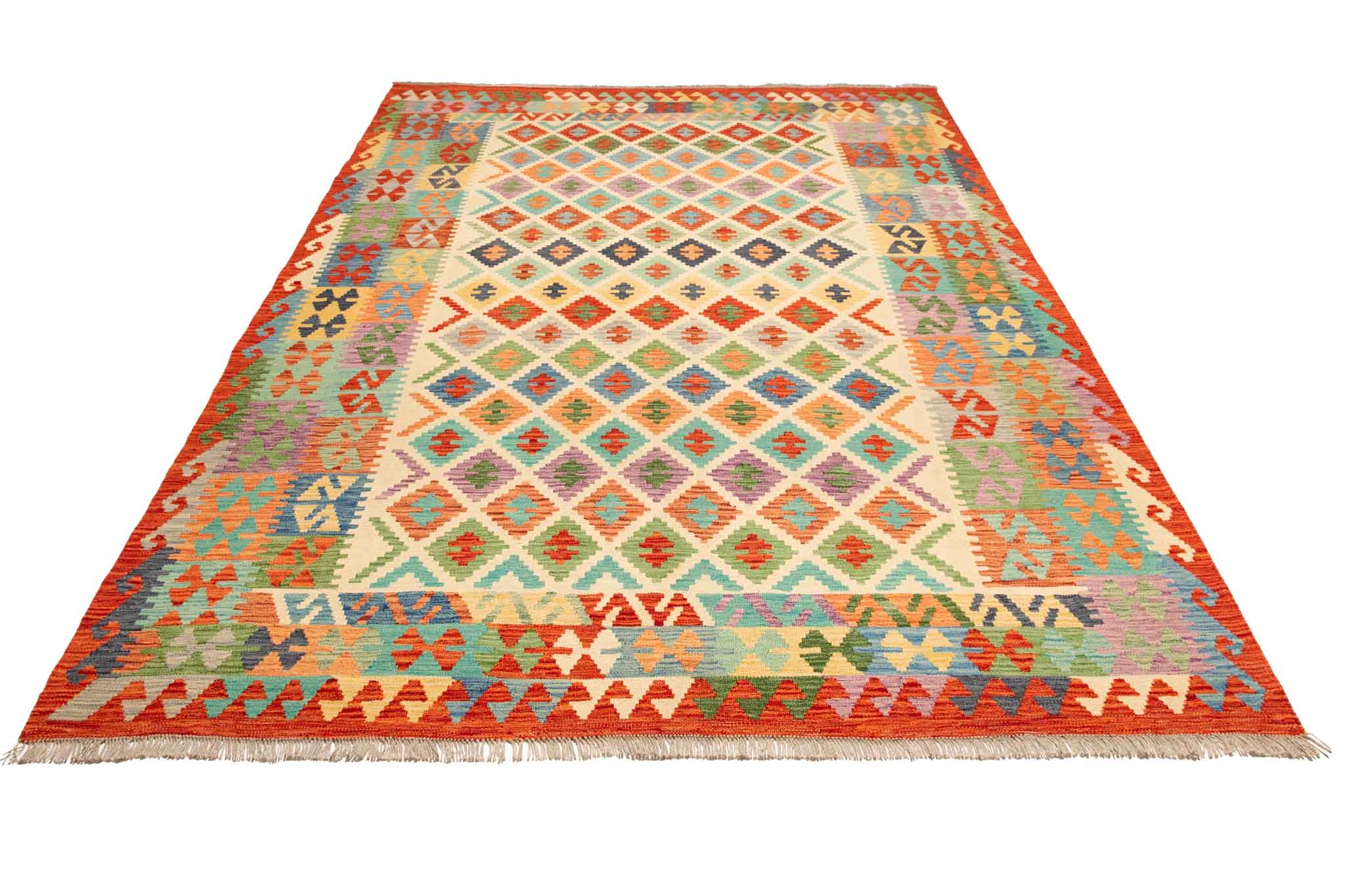 Afghanischer Kelim – 299 × 204 cm – handgewebt aus Schurwolle