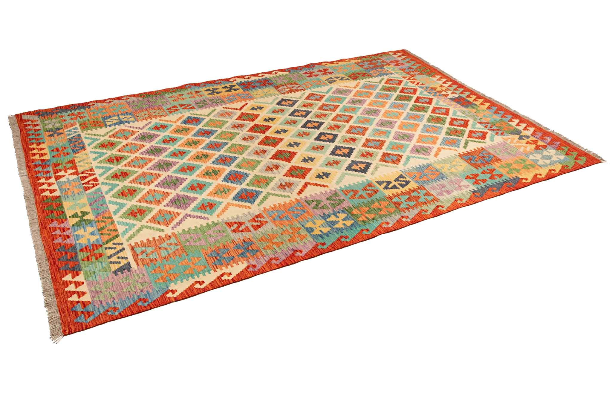 Afghanischer Kelim – 299 × 204 cm – handgewebt aus Schurwolle