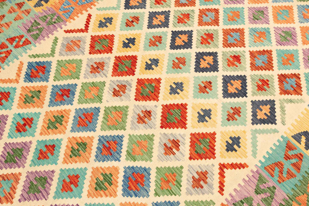 Afghanischer Kelim – 299 × 204 cm – handgewebt aus Schurwolle