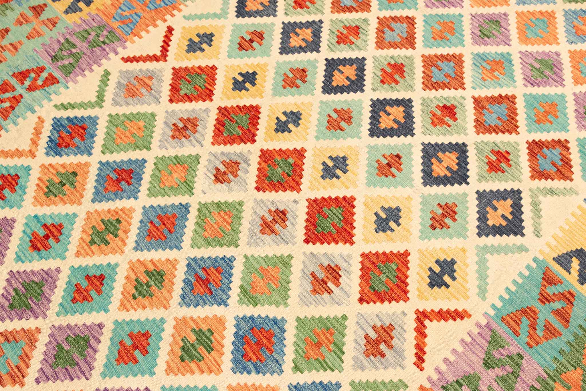 Afghanischer Kelim – 299 × 204 cm – handgewebt aus Schurwolle