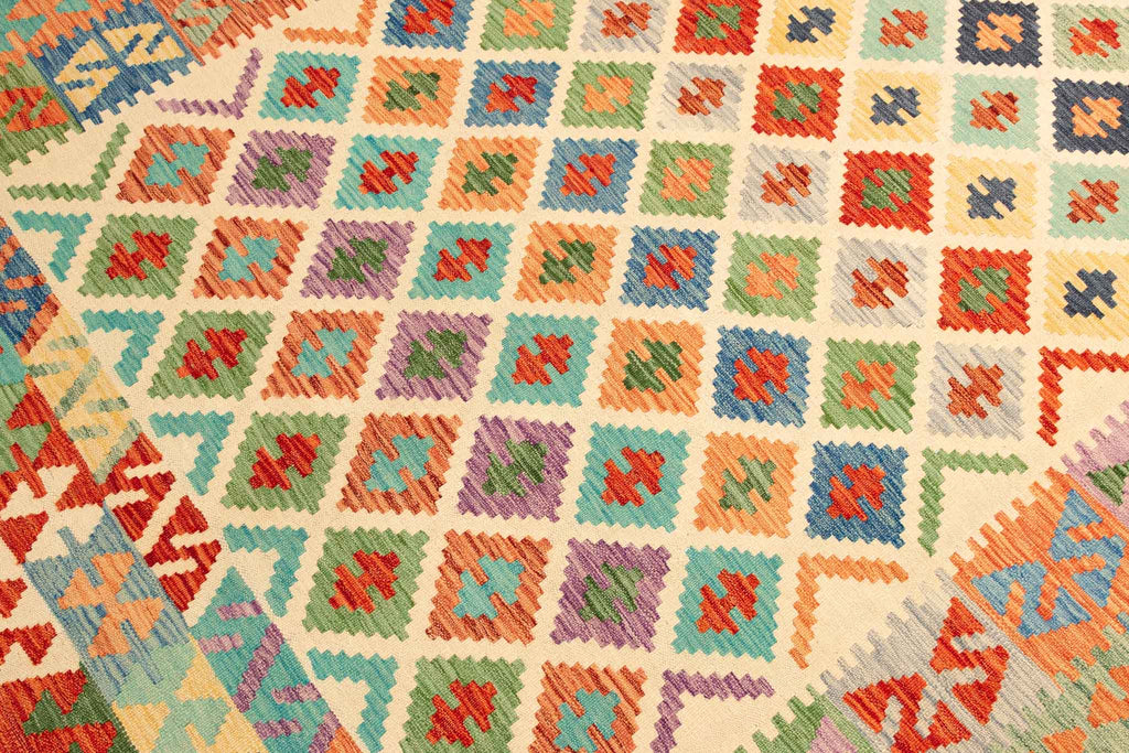 Afghanischer Kelim – 299 × 204 cm – handgewebt aus Schurwolle