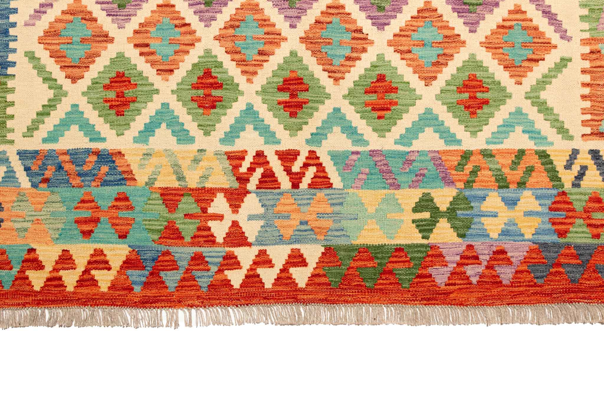 Afghanischer Kelim – 299 × 204 cm – handgewebt aus Schurwolle