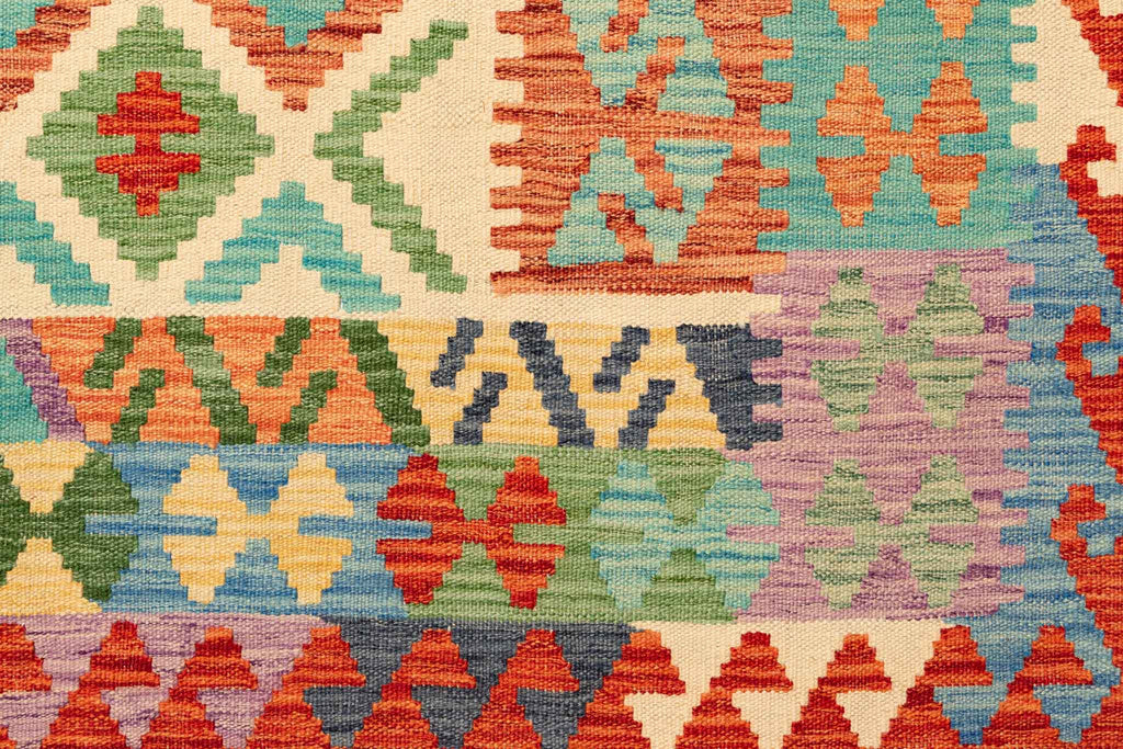 Afghanischer Kelim – 299 × 204 cm – handgewebt aus Schurwolle