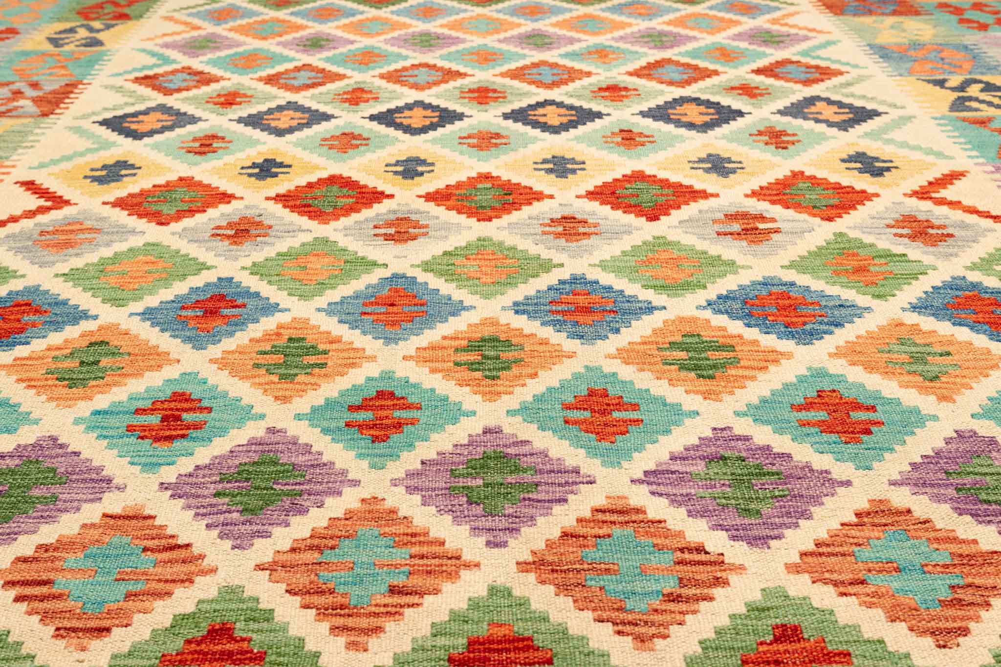 Afghanischer Kelim – 299 × 204 cm – handgewebt aus Schurwolle