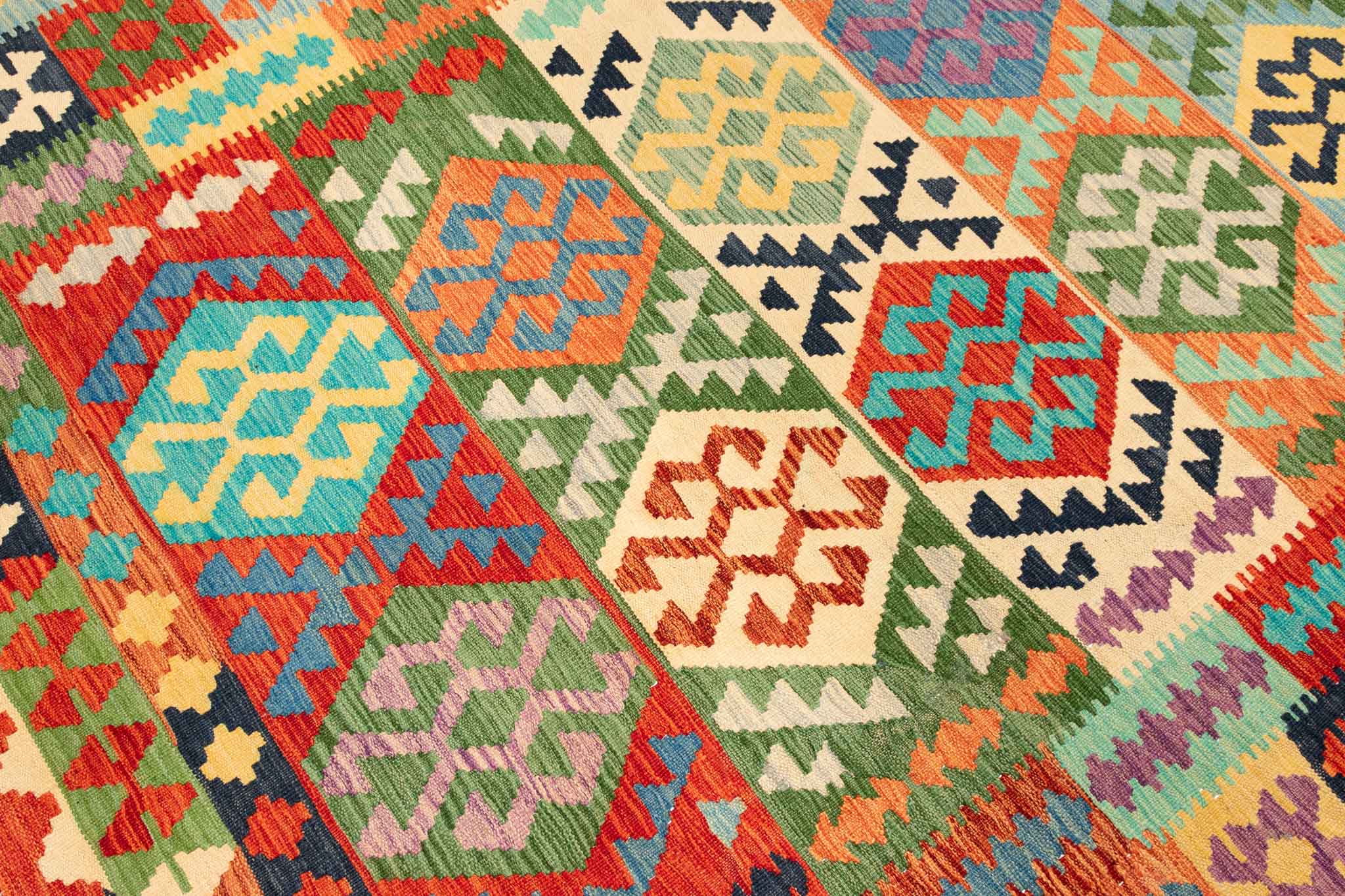 Afghanischer Kelim – 300 × 200 cm – handgewebt aus Schurwolle