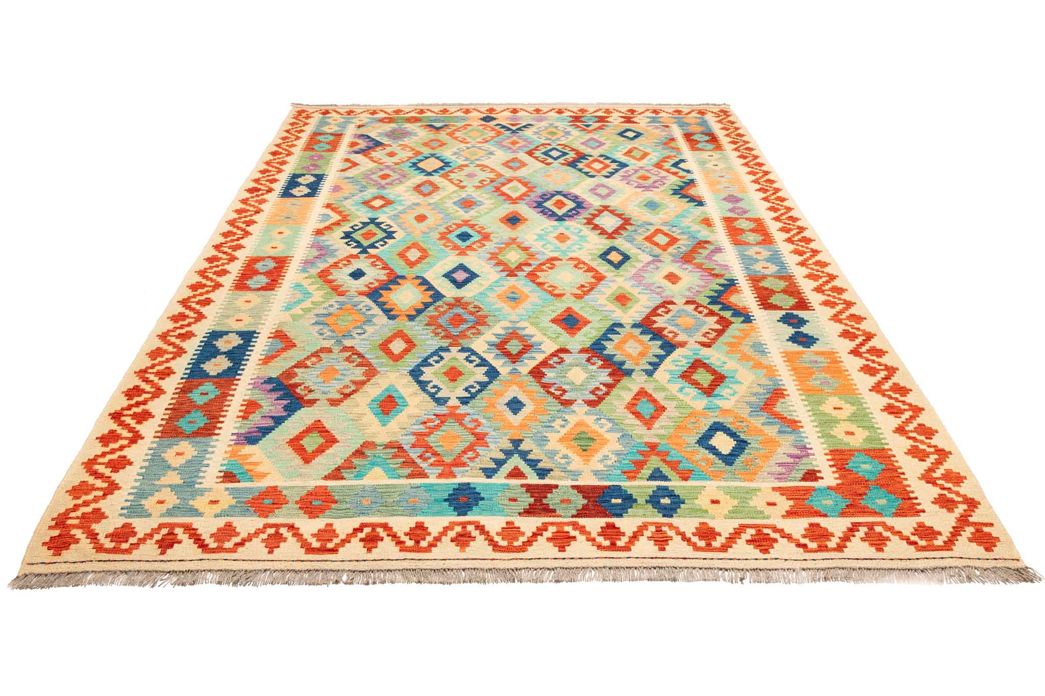 Afghanischer Kelim – 298 × 202 cm – handgewebt aus Schurwolle