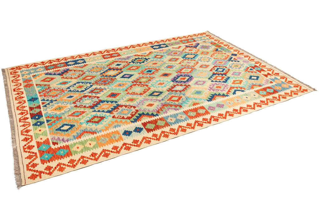 Afghanischer Kelim – 298 × 202 cm – handgewebt aus Schurwolle