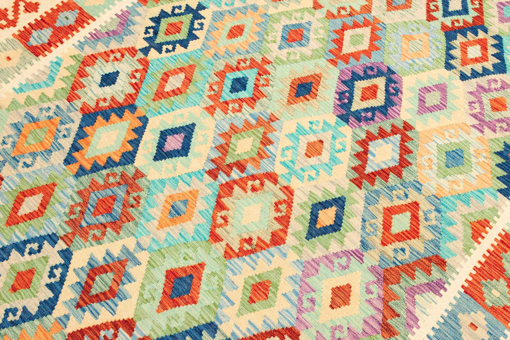 Afghanischer Kelim – 298 × 202 cm – handgewebt aus Schurwolle