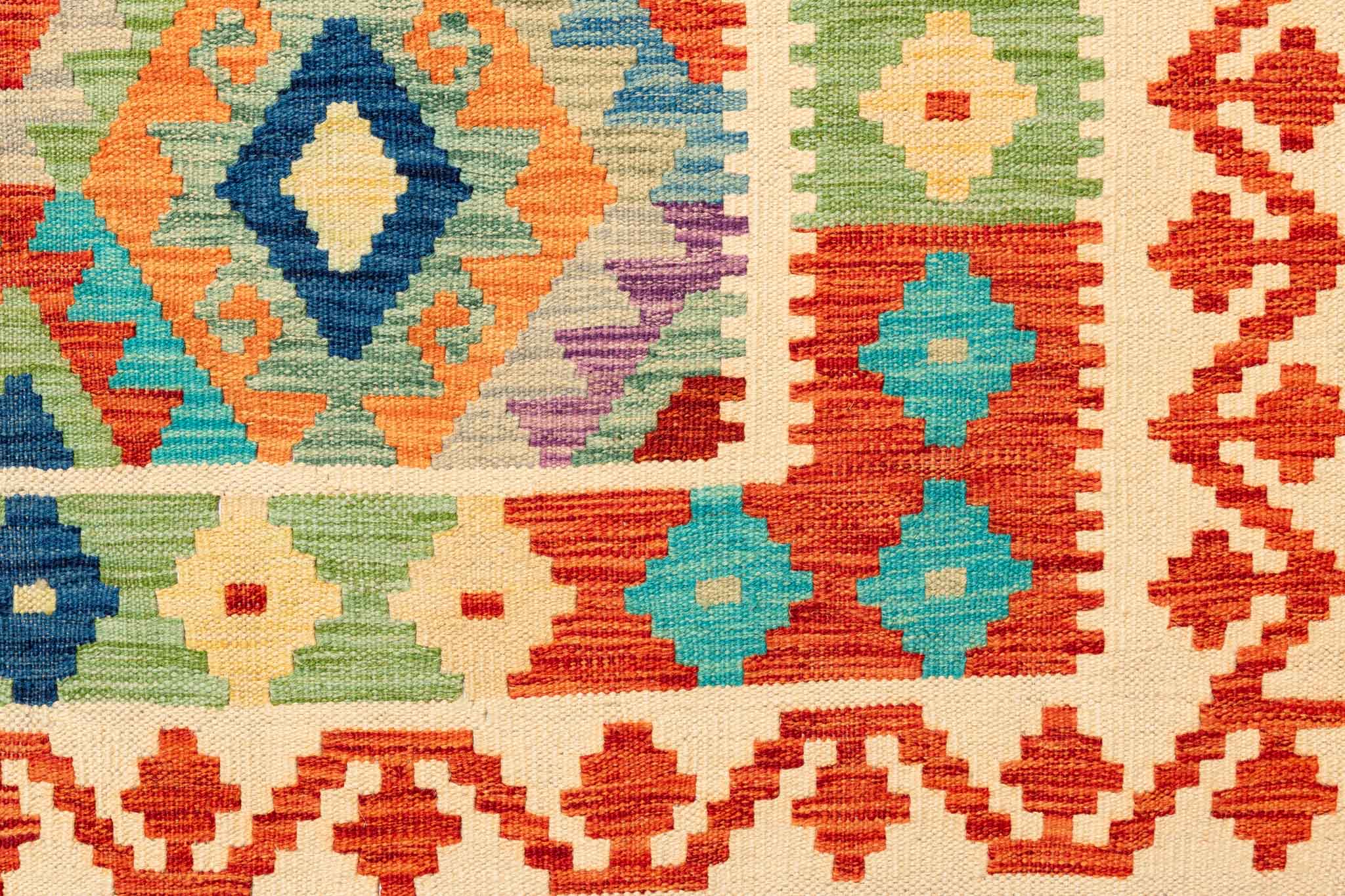 Afghanischer Kelim – 298 × 202 cm – handgewebt aus Schurwolle