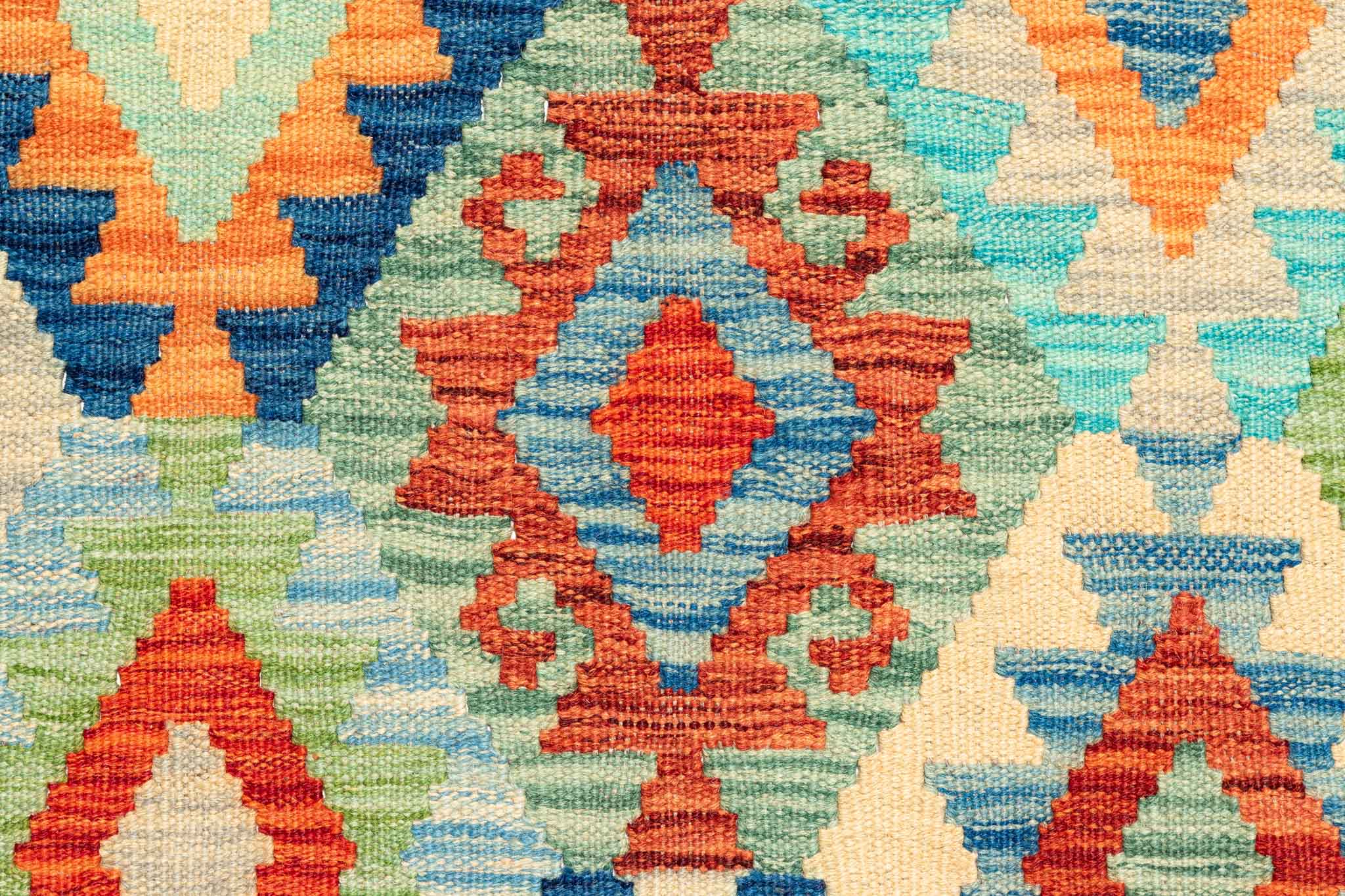 Afghanischer Kelim – 298 × 202 cm – handgewebt aus Schurwolle