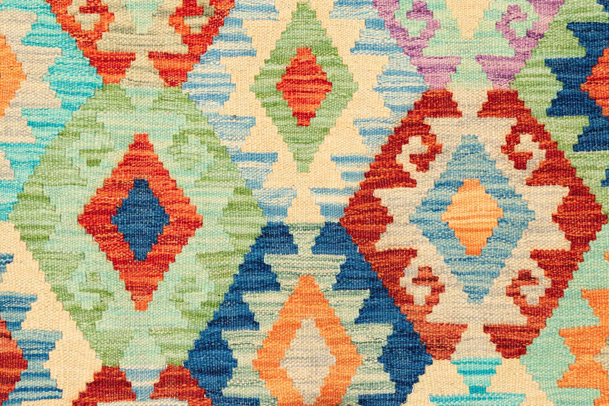 Afghanischer Kelim – 298 × 202 cm – handgewebt aus Schurwolle