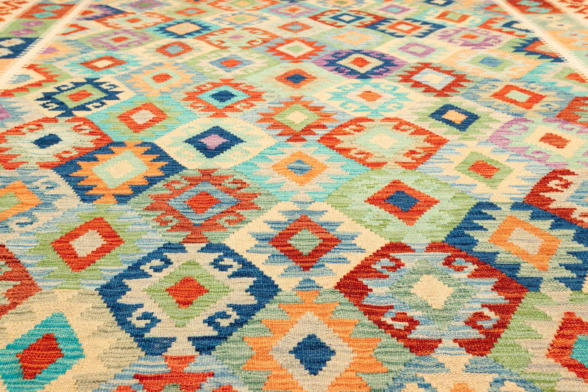 Afghanischer Kelim – 298 × 202 cm – handgewebt aus Schurwolle
