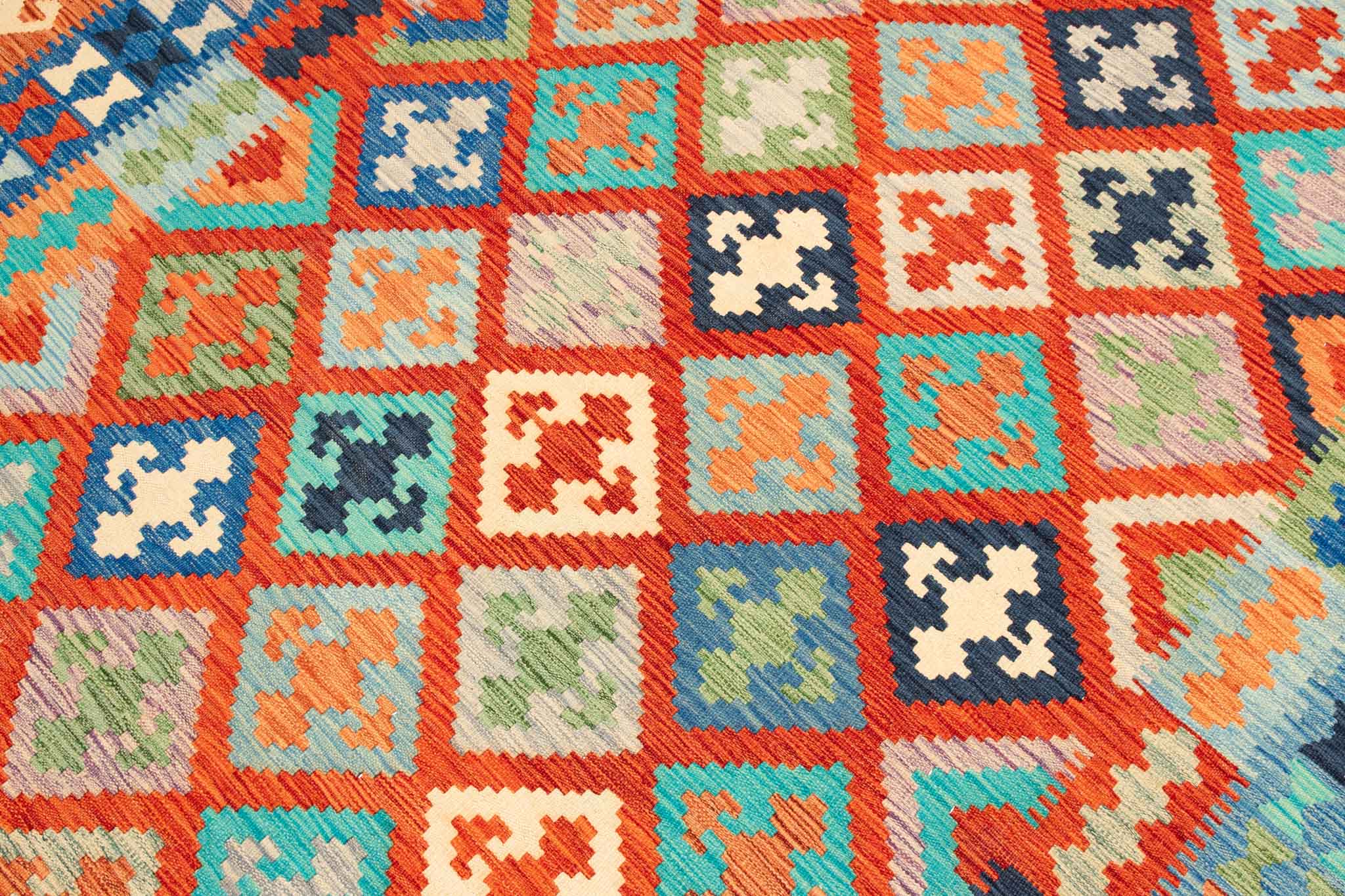 Afghanischer Kelim – 296 × 200 cm – handgewebt aus Schurwolle