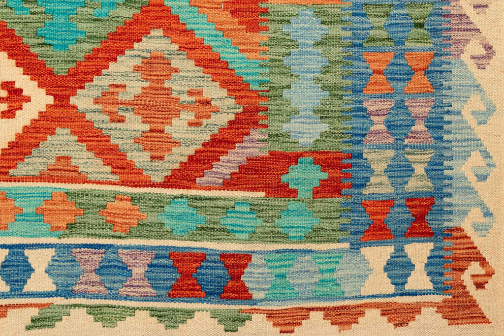 Afghanischer Kelim – 296 × 200 cm – handgewebt aus Schurwolle