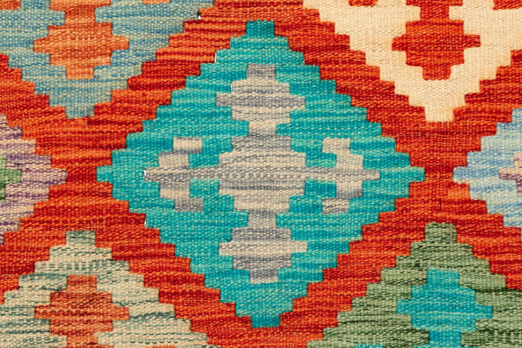 Afghanischer Kelim – 296 × 200 cm – handgewebt aus Schurwolle