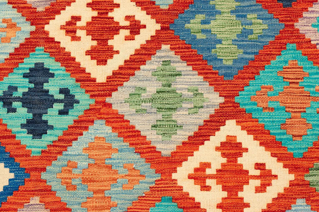 Afghanischer Kelim – 296 × 200 cm – handgewebt aus Schurwolle