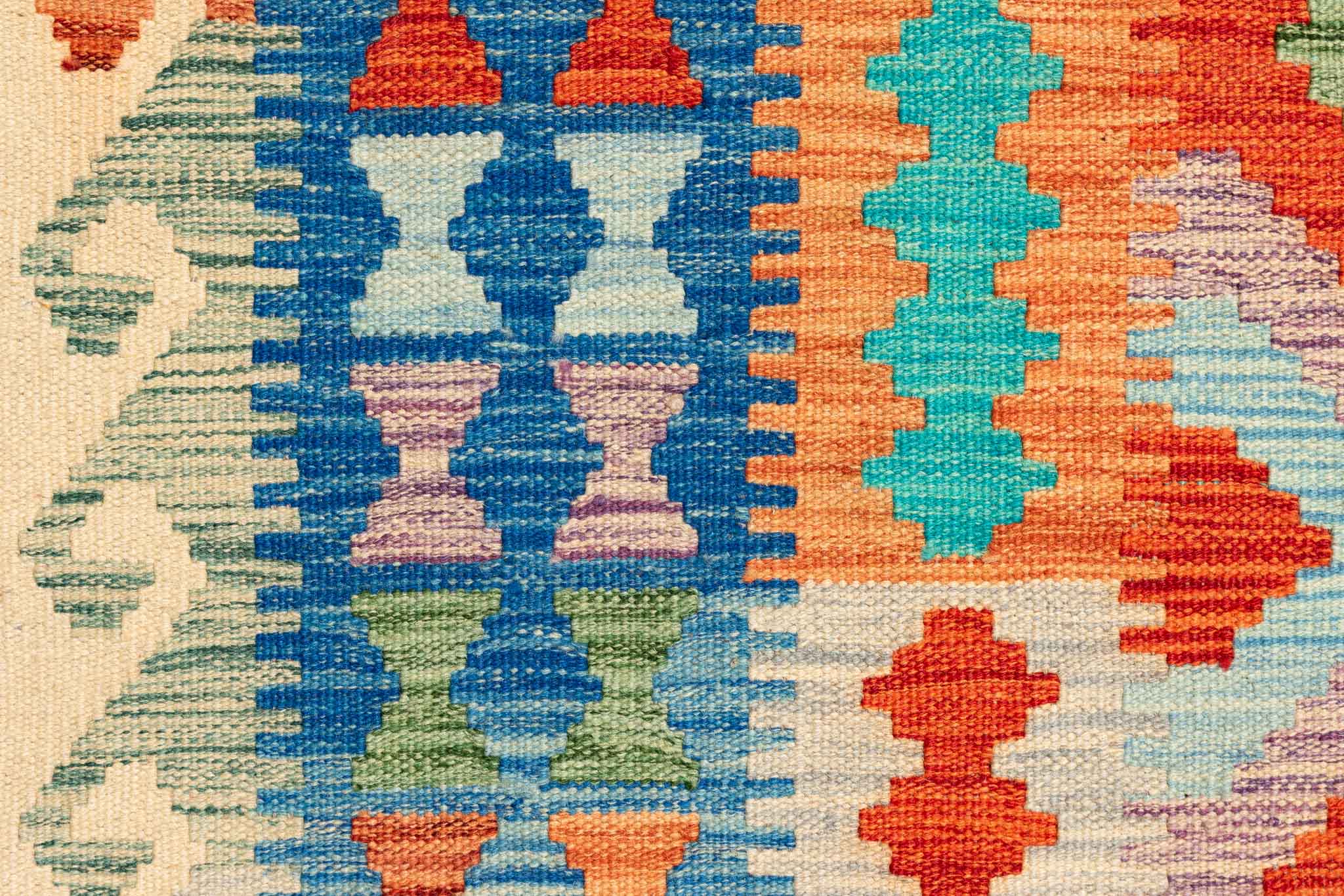 Afghanischer Kelim – 296 × 200 cm – handgewebt aus Schurwolle