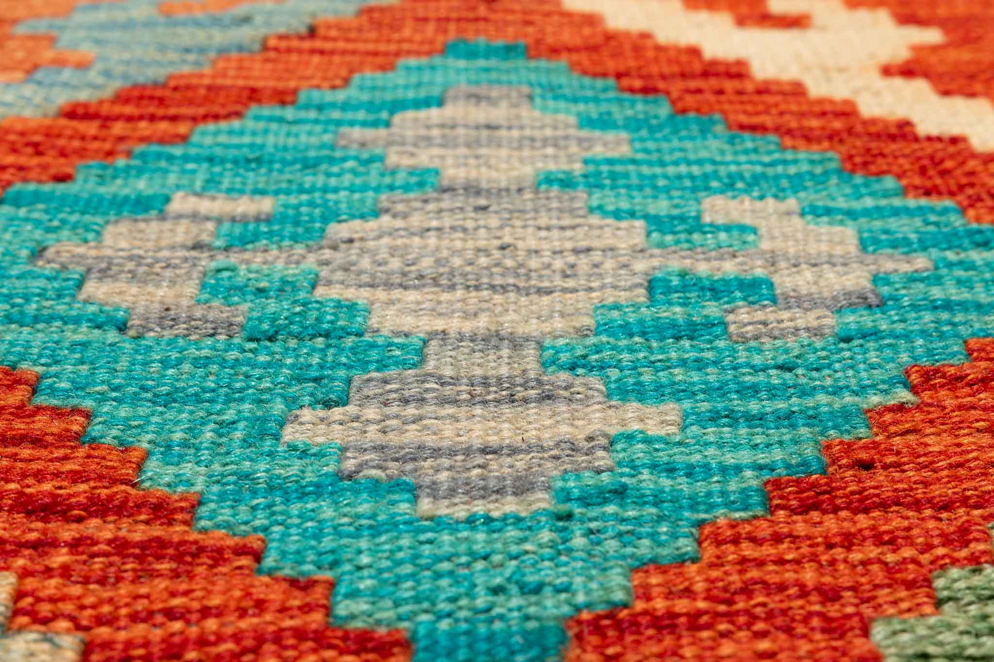 Afghanischer Kelim – 296 × 200 cm – handgewebt aus Schurwolle