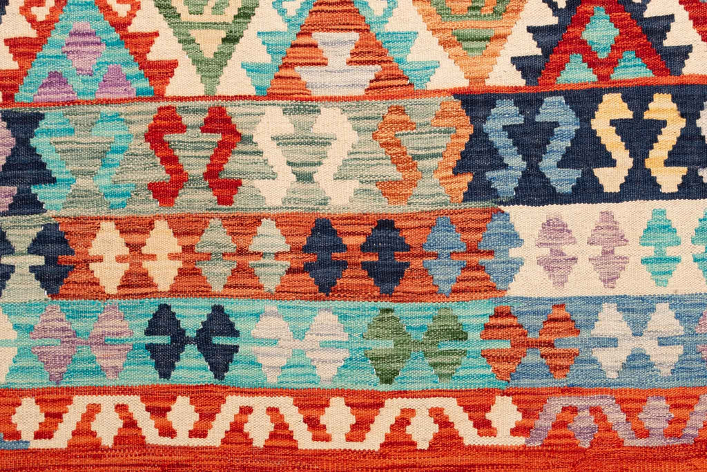 Afghanischer Kelim – 296 × 250 cm – handgewebt aus Schurwolle