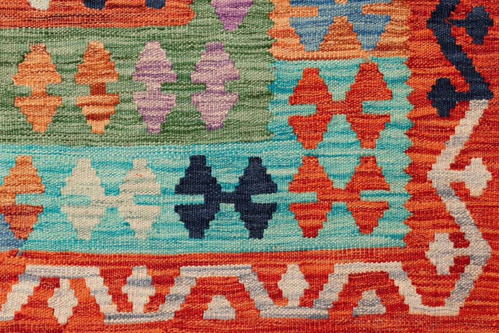 Afghanischer Kelim – 296 × 250 cm – handgewebt aus Schurwolle