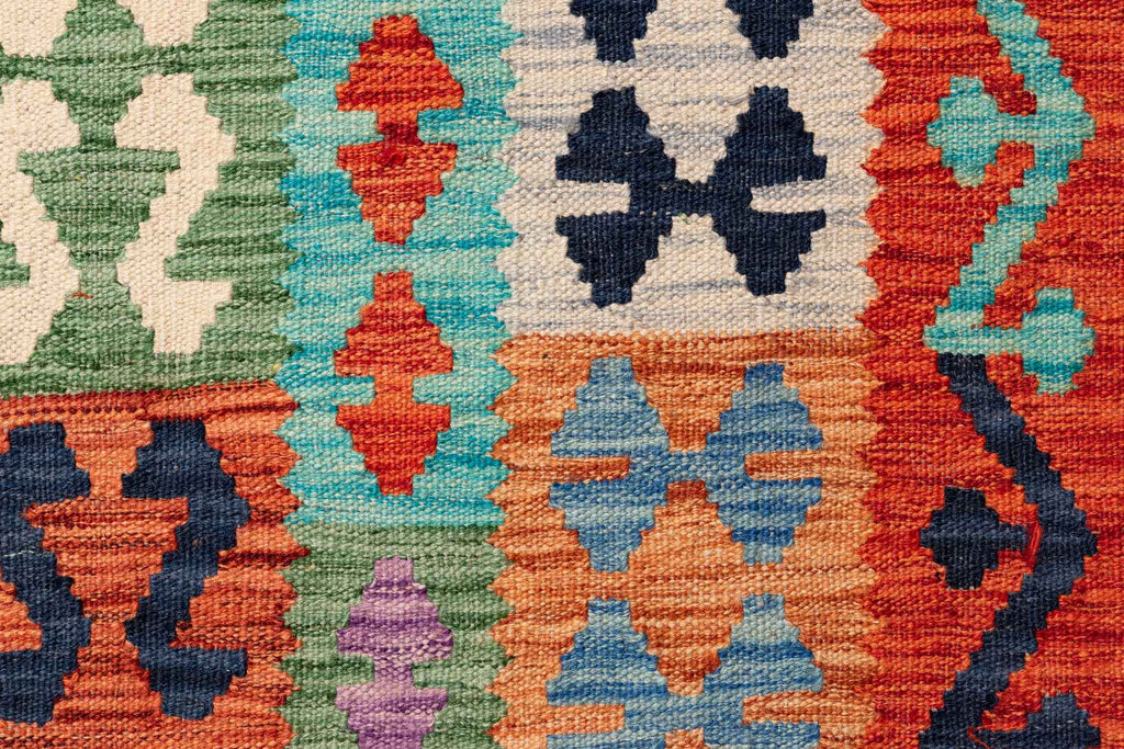 Afghanischer Kelim – 296 × 250 cm – handgewebt aus Schurwolle