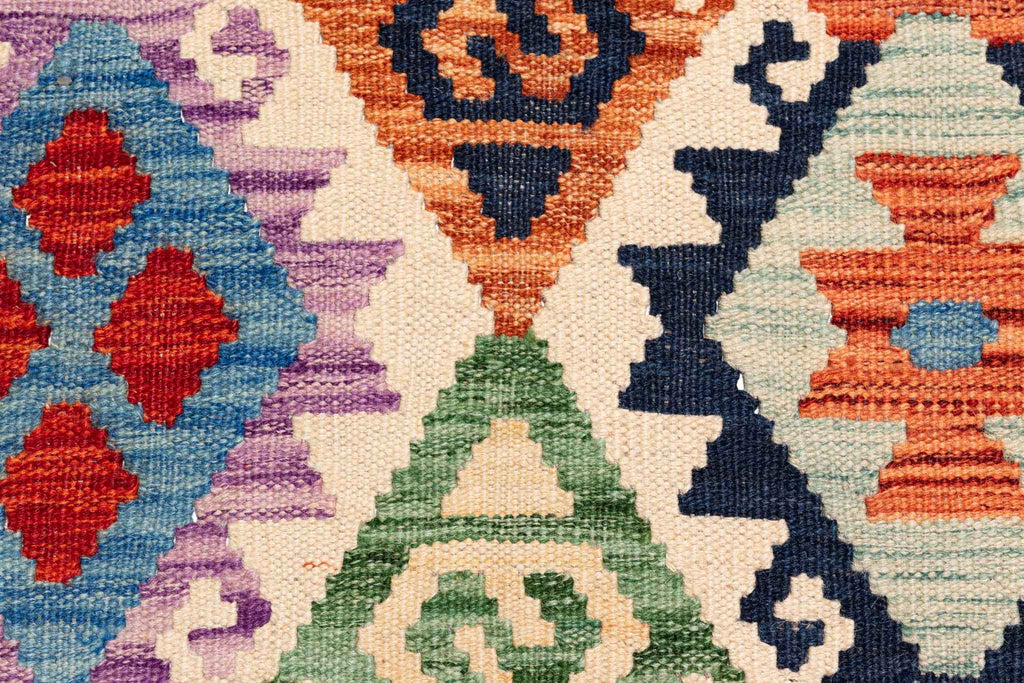 Afghanischer Kelim – 296 × 250 cm – handgewebt aus Schurwolle