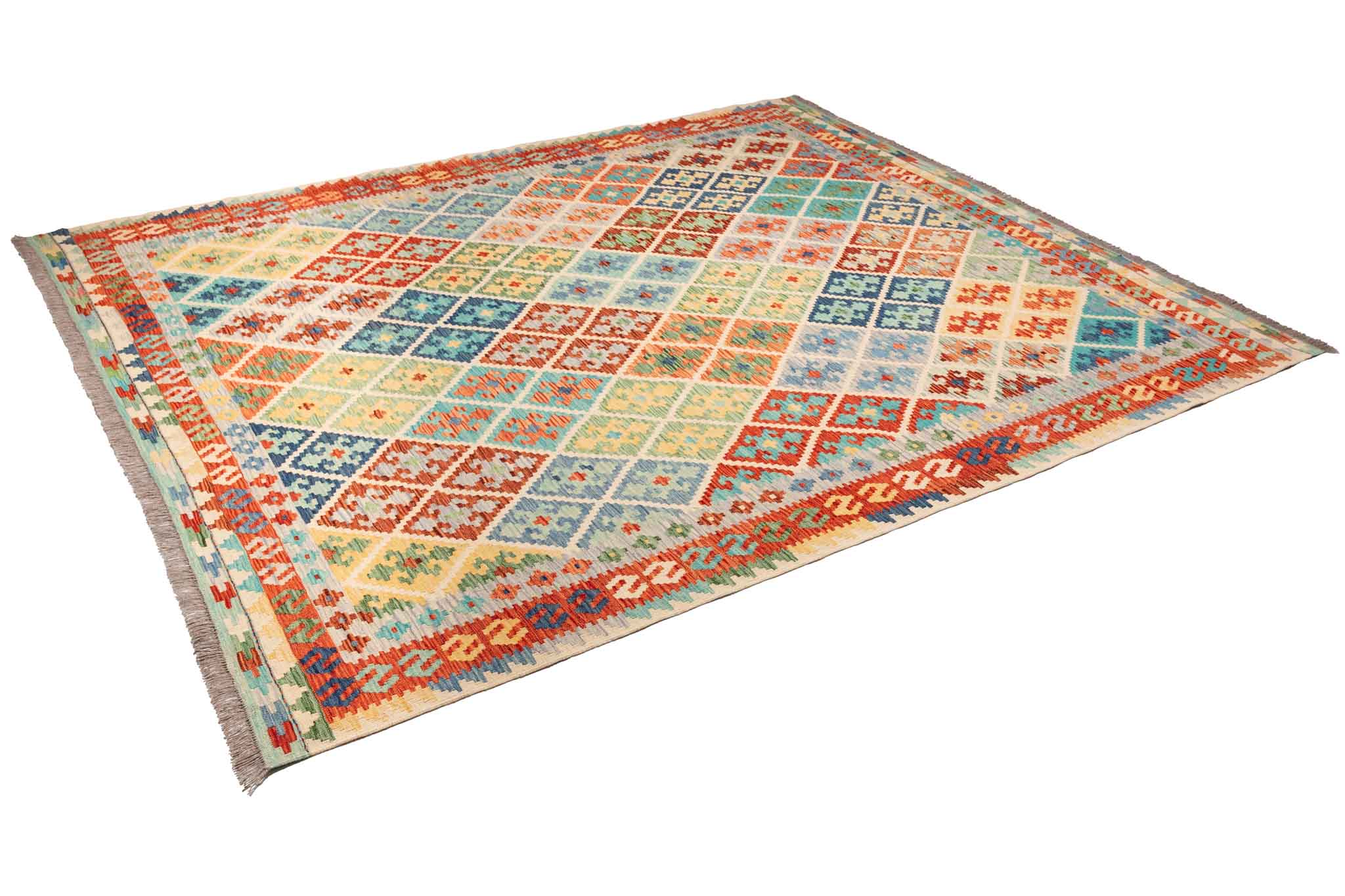 Afghanischer Kelim – 294 × 252 cm – handgewebt aus Schurwolle