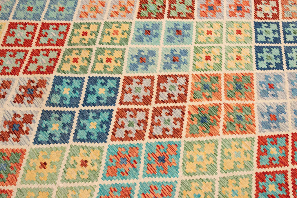 Afghanischer Kelim – 294 × 252 cm – handgewebt aus Schurwolle