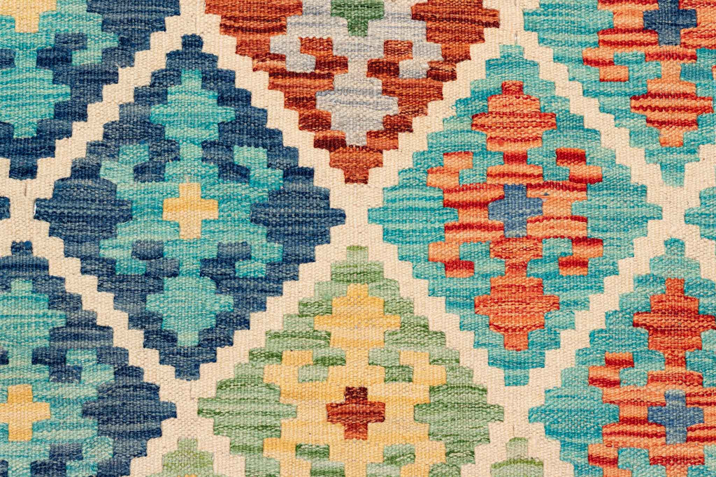 Afghanischer Kelim – 294 × 252 cm – handgewebt aus Schurwolle