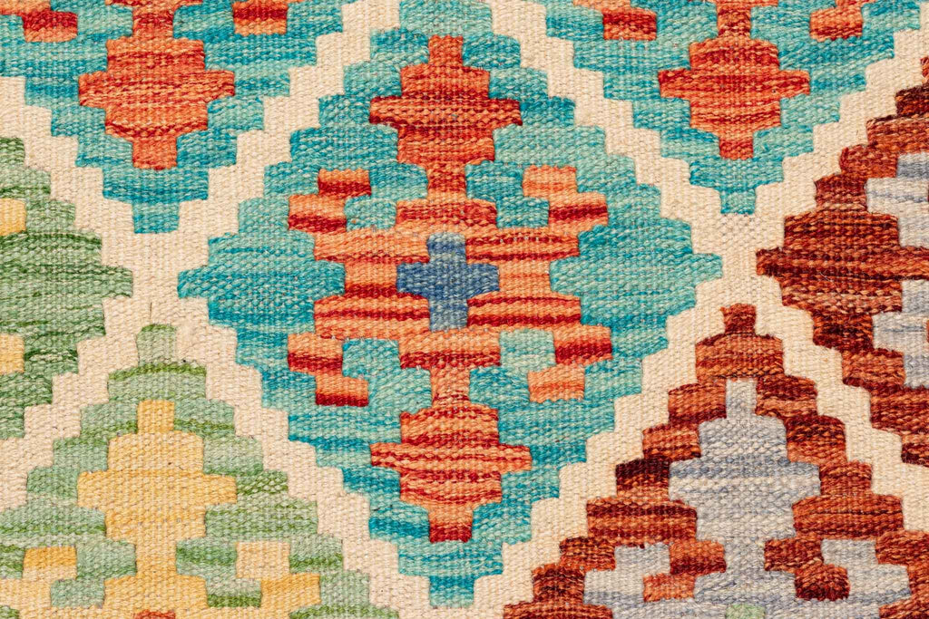 Afghanischer Kelim – 294 × 252 cm – handgewebt aus Schurwolle