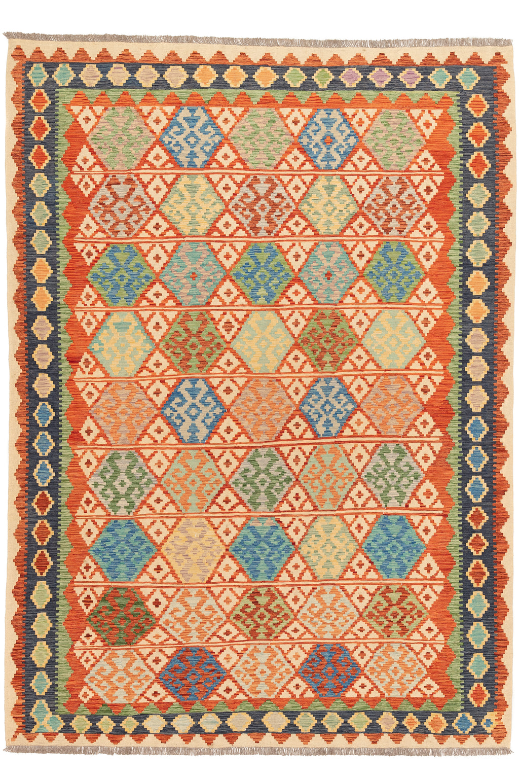 Afghanischer Kelim – 340 × 243 cm – handgewebt aus Schurwolle