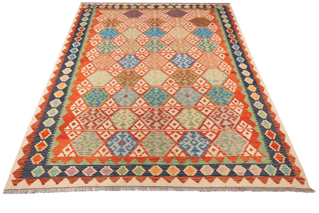 Afghanischer Kelim – 340 × 243 cm – handgewebt aus Schurwolle