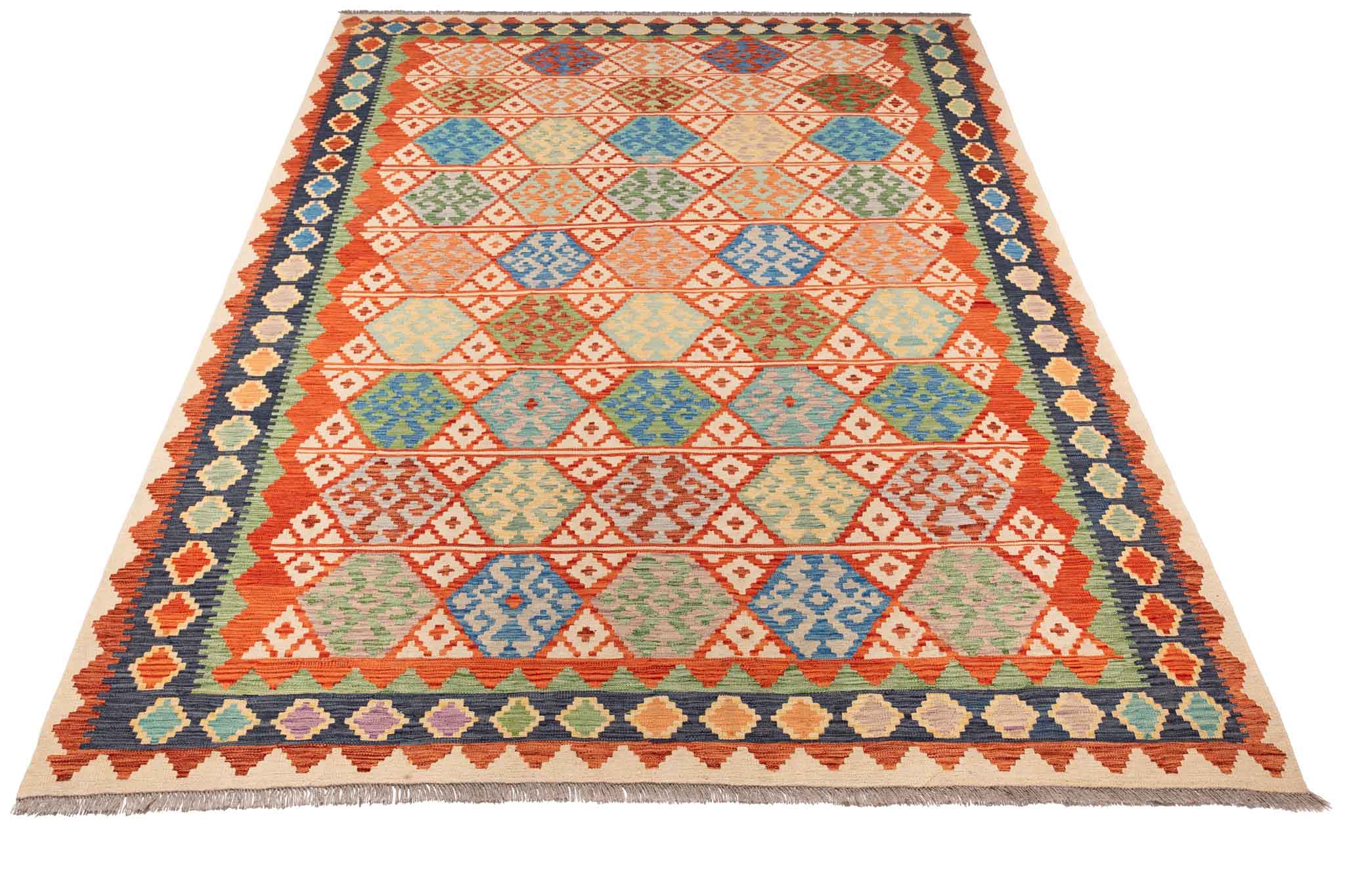 Afghanischer Kelim – 340 × 243 cm – handgewebt aus Schurwolle