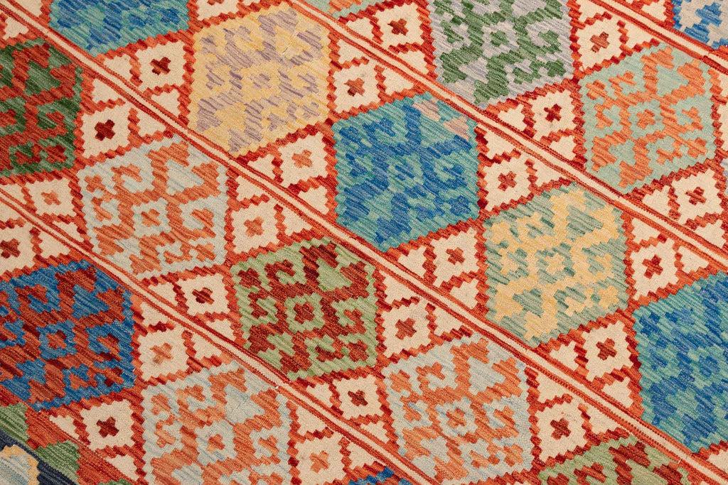 Afghanischer Kelim – 340 × 243 cm – handgewebt aus Schurwolle