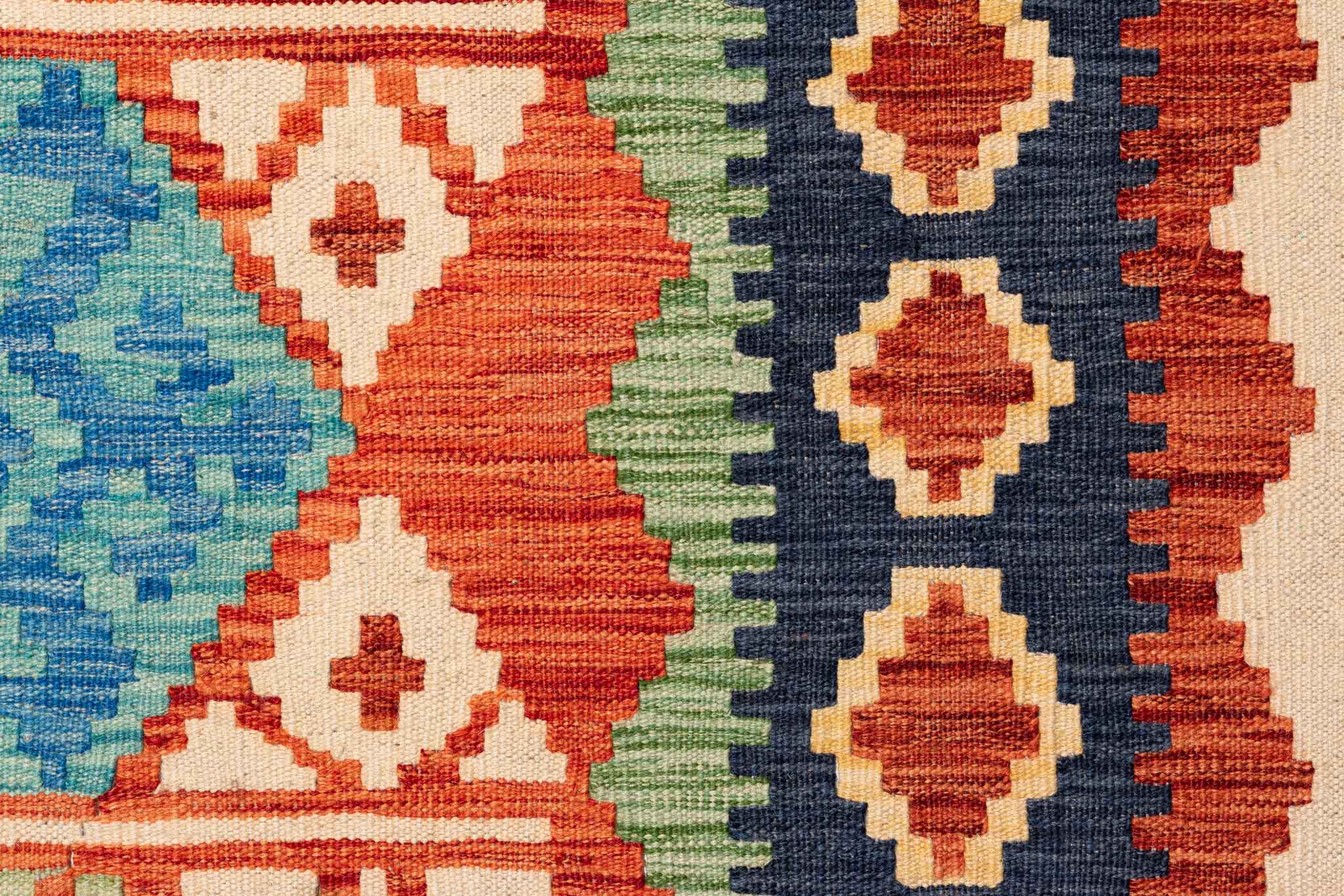 Afghanischer Kelim – 340 × 243 cm – handgewebt aus Schurwolle