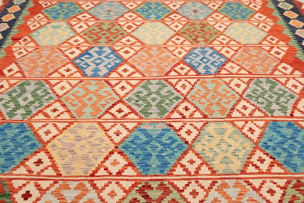 Afghanischer Kelim – 340 × 243 cm – handgewebt aus Schurwolle