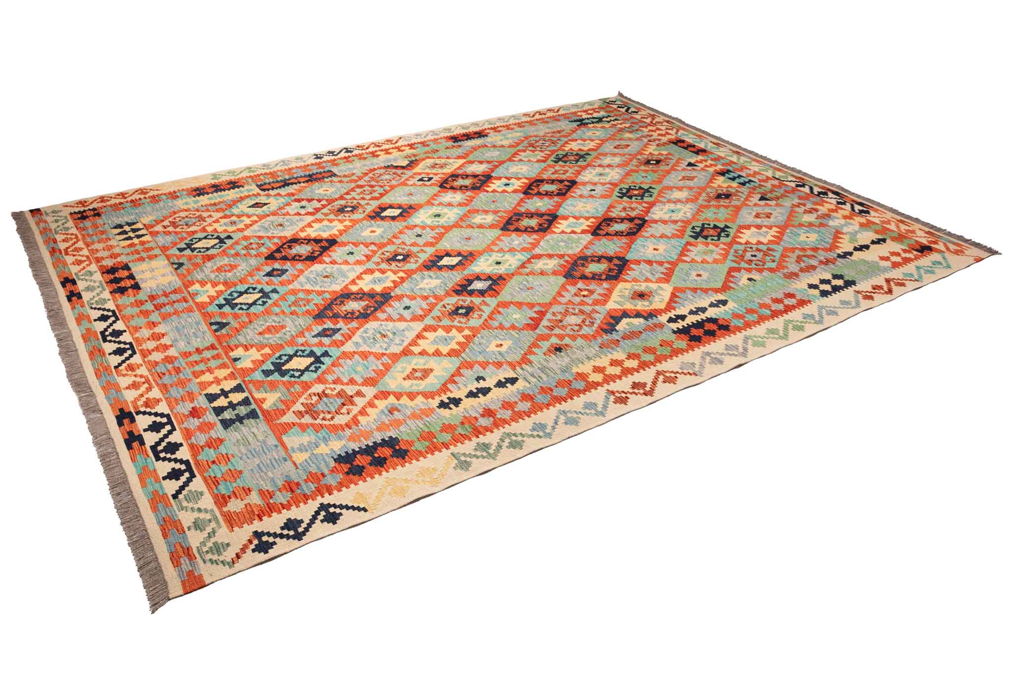 Afghanischer Kelim – 345 × 258 cm – handgewebt aus Schurwolle