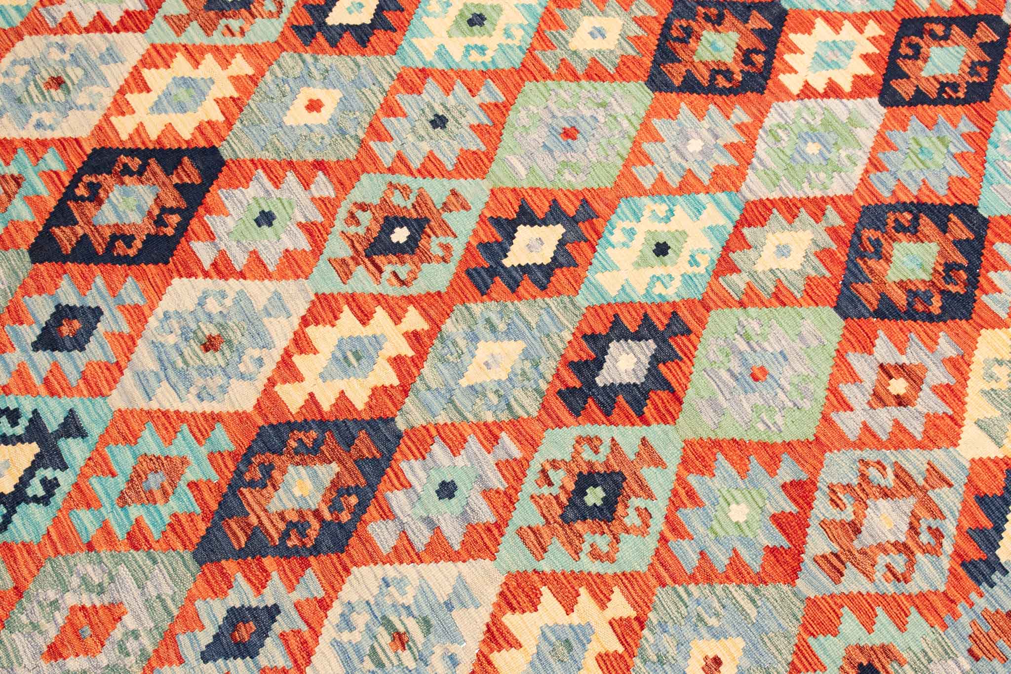 Afghanischer Kelim – 345 × 258 cm – handgewebt aus Schurwolle