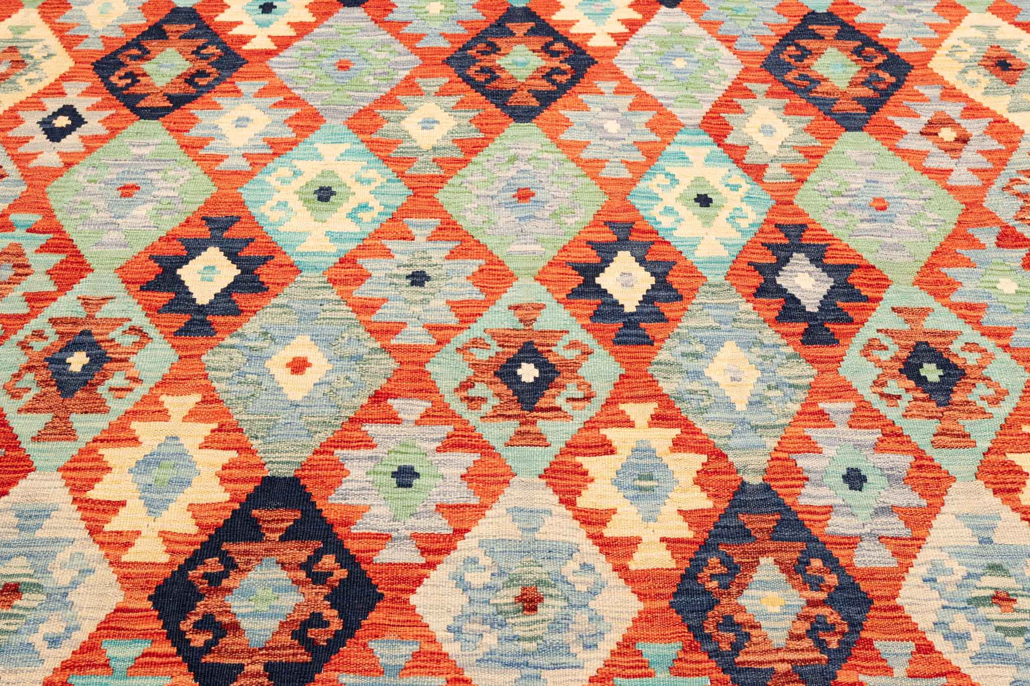 Afghanischer Kelim – 345 × 258 cm – handgewebt aus Schurwolle